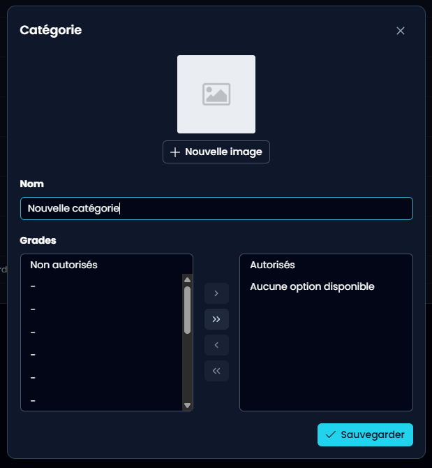 Catégories des produits